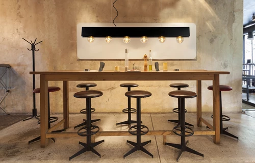 Lucide SURTUS - Pendelleuchten - 6xE27 - Schwarz - Atmosphäre 2